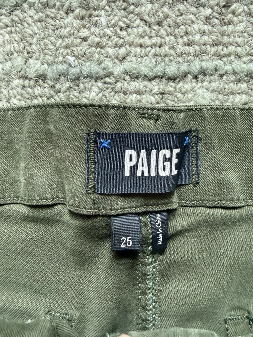 PAIGE women’s Olive Utility Pants